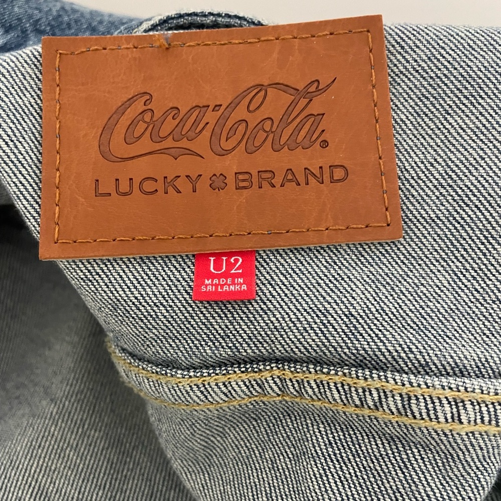 New LUCKY BRAND+Coca Cola limited edition distressed denim trucker jacket - Picture 11 of 16